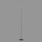 Artdelight Kansas - vloerlamp - 20 x 25 x 140 cm - 6W dimbare LED incl. - zwart en warm goud