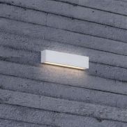 Nova Luce Allure - buiten wandverlichting - 26 x 6,5 x 5,1 cm - 22W LED incl. - IP65 - zandwit