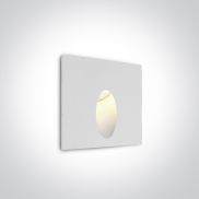 ONE Light Indoor/Outdoor Dark Light Wall Recessed - buiten wandverlichting - 7 x 7 x 4,5 cm - 3W LED incl. - IP54 - wit