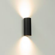 Artdelight Roulo2 - wandverlichting -  Ø 6,5 x 15,4 cm - mat zwart