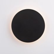 Nova Luce Cyrcle - wandlamp - Ø 22 x 3,2 cm - 12W LED incl. - zandzwart