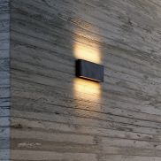 Nordlux Kinver 26 - buiten wandverlichting - 26 x 9 x 3,3 cm - 10W LED incl. - IP54 - zwart