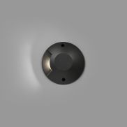 Faro Loth - wandverlichting - Ø 20 x 4,2 cm - 6W LED incl. - IP67 - mat zwart