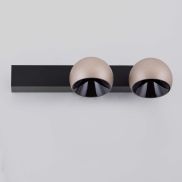 Nova Luce Lusa - plafondlamp - 36 x 14 x 10 cm - 21W dimbare LED incl. - Moca-koffie en zwart