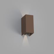 Faro Blind - wandverlichting - 7,4 x 10,5 x 16,5 cm - 6W LED incl. - IP65 - bruin