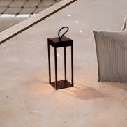Nova Luce Lucia - oplaadbare tafellamp - 12 x 30 x 12 cm - 4W LED incl. -  IP54 - zandzwart