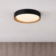 Nova Luce Stake - plafondlamp - Ø 60 x 9 cm - 50W dimbare LED incl. - zandzwart