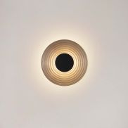 Nova Luce Nous - wandlamp - Ø 30 x 30 cm - 8W LED incl. - zwart nikkel