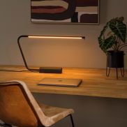 Lucide Madison - bureaulamp - 62,5 x 5,5 x 33 cm - 6,5W dimbare LED incl. - zwart