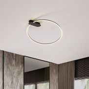 Nova Luce Kiklos - plafondlamp - Ø 64 x 30 cm - 30W dimbare LED incl. - zandzwart