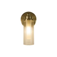 Searchlight Imperial - wandlamp - 10 x 22 cm - IP44 - satijn messing en transparant