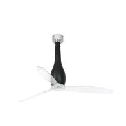 Faro Eterfan - plafondventilator met afstandsbediening - Ø 128 cm - mat zwart en transparant