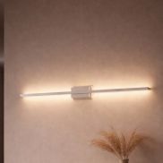 Nova Luce Azure - wandlamp - 6,9 x 11,8 x 120,5 cm - 28,5W LED incl. - zandwit