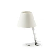 Faro Moma - tafellamp - 30 x 23 x 44 cm - chroom en wit