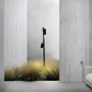Nova Luce Darma - tuinpaal - Ø 10,5 x 122 cm - 13W LED incl. - IP65 - zandzwart