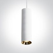 ONE Light Cylinder - hanglamp - Ø 7,5 x 240 cm - wit