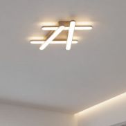 Nova Luce Willow - plafondlamp - 51 x 39 x 5,6 cm - 38W dimbare LED incl. - zandwit