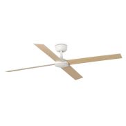 Faro Rudder L 4 - plafondventilator - Ø 132 cm - mat wit en essen