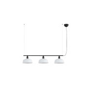 Faro Tatawin M - hanglamp - 100 x 25 x 210 cm - satijnzwart en glanswit