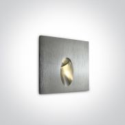 ONE Light Indoor/Outdoor Dark Light Wall Recessed - inbouw wandverlichting - 7 x 4,5 x 7 cm - 3W LED incl. - IP54 - aluminium