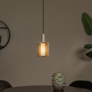 Lucide Lambres - hanglamp - Ø 15 x 164 cm - taupe