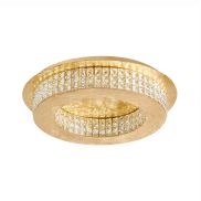 Nova Luce Zeffari - plafondverlichting - Ø 50 x 10,7 cm - 40W LED incl. - goud