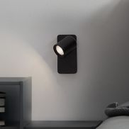 Nova Luce Cosmina - wandlamp - 11 x 16 x 3 cm - 10W LED incl. - zandzwart