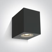 ONE Light GU10 Outdoor Cube Lights - buiten wandverlichting - 7 x 9 x 9 cm - IP65 - antraciet