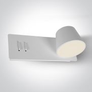 ONE Light Reading Spots - wandverlichting met schakelaar - 22 x 12 x 8 cm - 6W + 4W LED incl. - wit