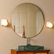 Lucide Davy - wandlamp - 14 x 16 x 16,7 cm - IP44 - witte marmer