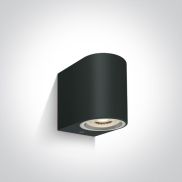 One Light GU10 Outdoor - buiten wandverlichting - 9 x 7 x 9 cm - IP65 - zwart