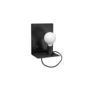 ETH Magneto - wandlamp met schakelaar en USB-stekker - 20 x 25 cm - zwart