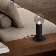 Nova Luce Chronos - tafellamp - Ø 15 x 30 cm - 11W dimbare LED incl. - zwart
