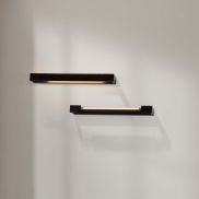 Nova Luce Arga - wandlamp - 45 x 4 x 10 cm - 12W LED incl. - IP44 - zandzwart