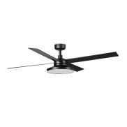 Faro Rudder Tak 4 L -  plafondventilator met licht - Ø 132 cm - mat zwart - 2700K