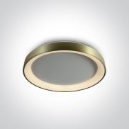 ONE Light LED Decorative Plafo - plafondverlichting - Ø 37,5 x 5,7 cm - 30W dimbare LED incl. - geborsteld messing