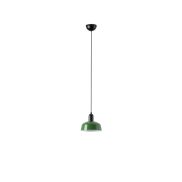 Faro Tatawin S - hanglamp - Ø 18,4 x 208,1 cm - satijnzwart en glansgroen