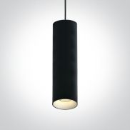 ONE Light Cylinder - hanglamp - Ø 7,5 x 240 cm - zwart