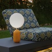 New Garden Monica 50 - oplaadbare tafellamp op batterijen met afstandsbediening - Ø 25 x 51,3 cm - 7W LED incl. - IP54 - mosterdgeel