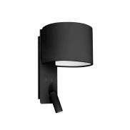 Faro Fold - wandverlichting met schakelaar - 20 x 22 x 30 cm - 3W LED incl. - mat zwart