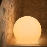New Garden Buly 40 - vloerlamp met kabel - Ø 40 x 35 cm - 7W LED incl. - doorschijnend limoen