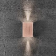 Nordlux Fold - buiten wandverlichting - 10,6 x 4,5 x 14,9 cm - 2 x 3,5W LED inc. - IP54 - koper