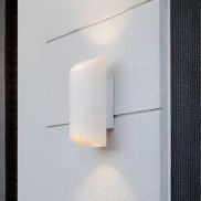 Nova Luce Nocta - buiten wandverlichting - 9,6 x 24 x 10 cm - 9W LED incl. - IP54 - zandwit