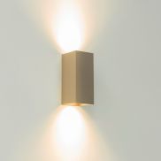 Artdelight Dante - wandverlichting - 6,7 x 6,7 x 15,4 cm - champagne