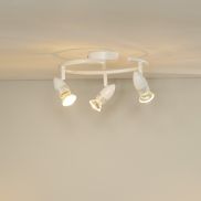 Lucide Caro - opbouwspot - Ø 31 x 13 cm - 3 x 5W LED incl. - wit