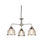 Searchlight Bistro II - hanglamp - Ø 56 x 88 cm - satijn zilver