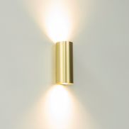 Artdelight Roulo2 - wandverlichting -  Ø 6,5 x 15,4 cm - mat goud