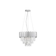 Nova Luce Magnolia - hanglamp - Ø 50 x 120 cm - chroom