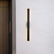 Nova Luce Aneth - buiten wandverlichting - 5,2 x 4,9 x 104 cm - 20W LED incl. - IP65 - zwart
