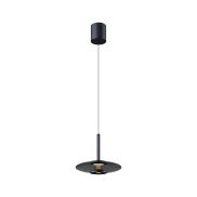 Artdelight Madison - hanglamp - Ø 22 x 200 cm - 11W dimbare LED incl. - zwart en smoke